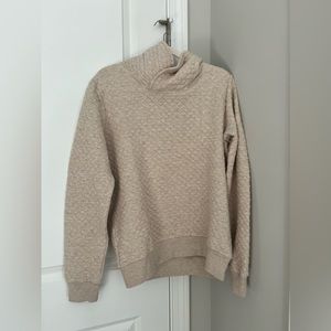 JCREW Quilted pullover with shawl collar